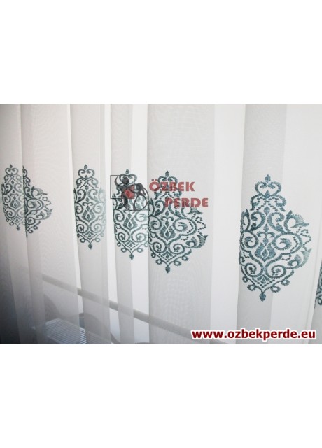 Damask Figürlü Tül Perde